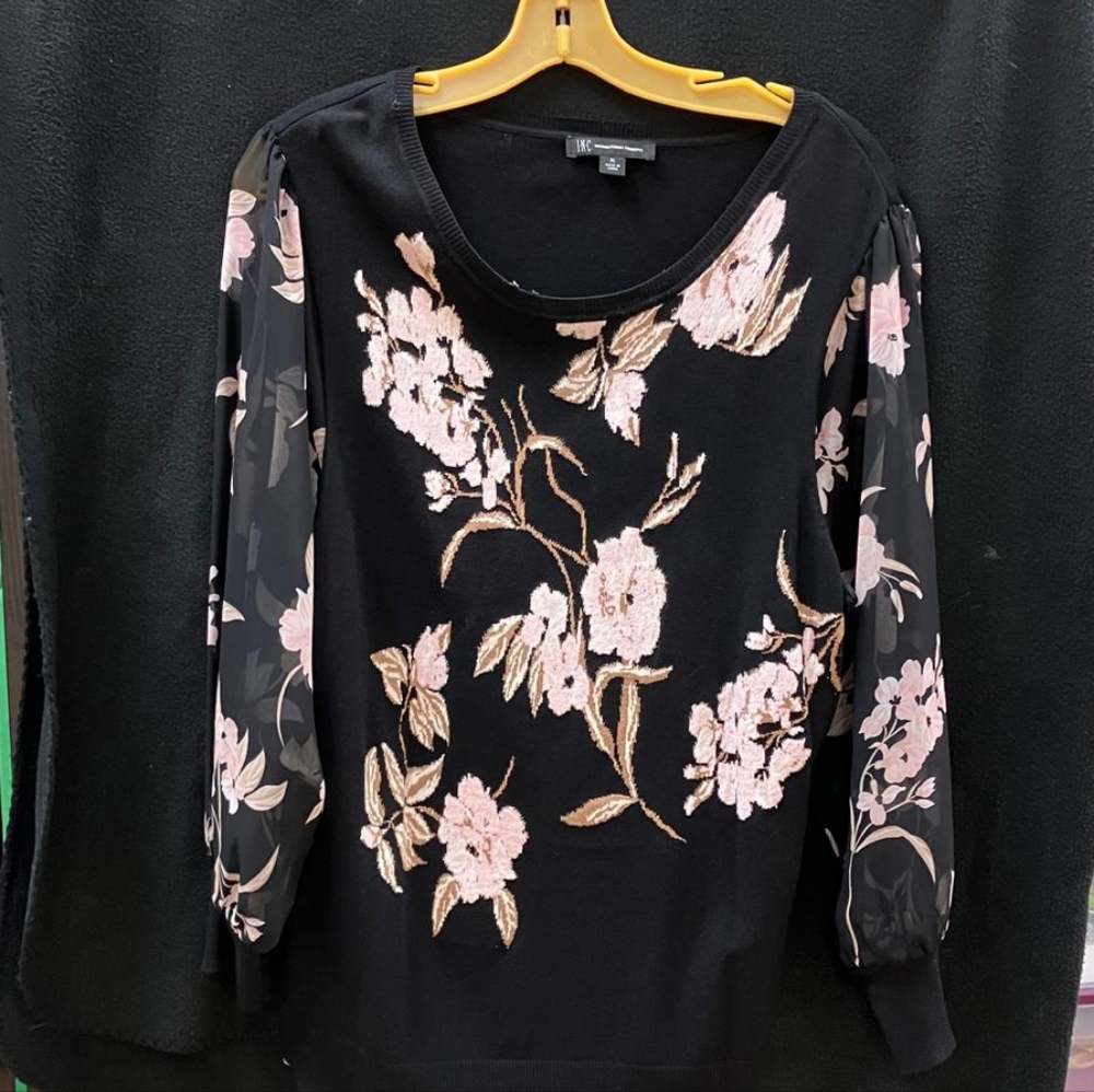 INC floral blouse